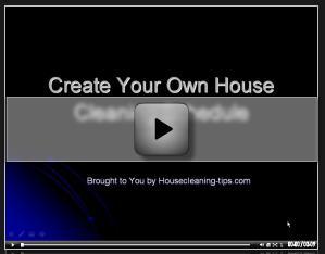 house cleaning schedule