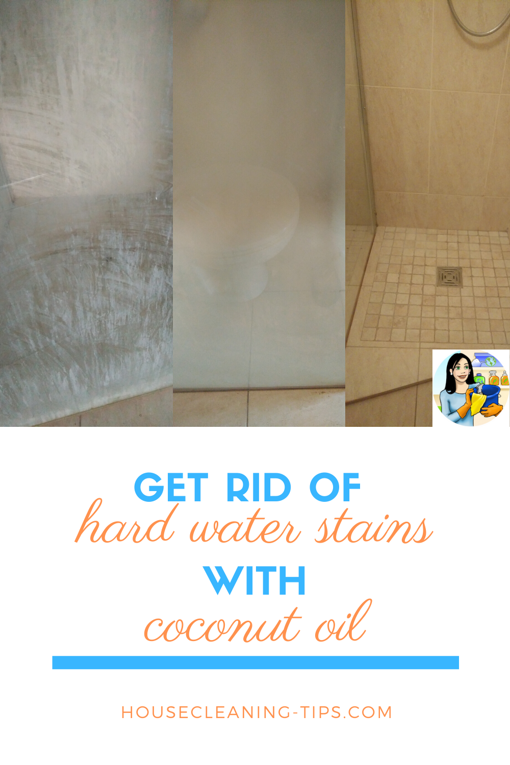 Remove hard water stains on shower doors.