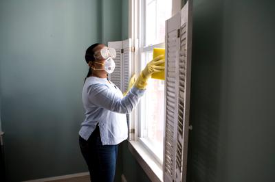 Cleaning the Window Frame